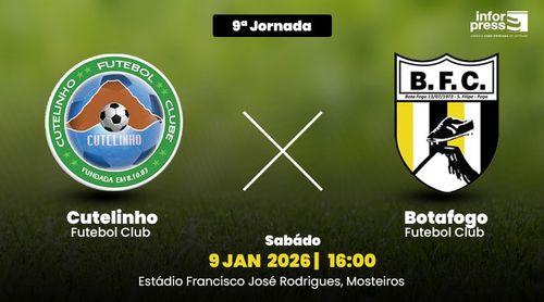 Futebol/Fogo: Cutelinho e Botafogo destaque da 9.ª jornada do campeonato regional do primeiro escalão