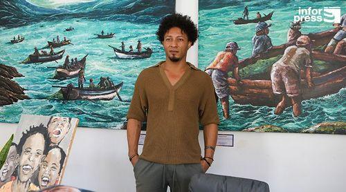 Pintor Joaquim Semedo diz que ainda há desafios na profissão apesar da notoriedade no mercado