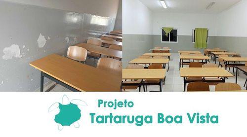 Boa Vista: Projecto Tartaruga Boa Vista financia pintura de 10 salas de aula do liceu de Sal Rei