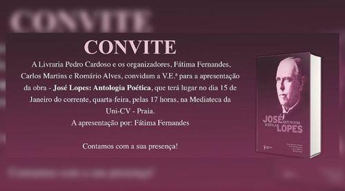 Fátima Fernandes apresenta livro “José Lopes: Antologia Poética”