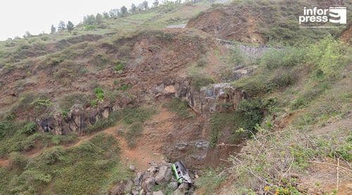 Fogo/Acidente: ECV avalia segurança da estrada entre Chã das Caldeiras e Campanas de Cima