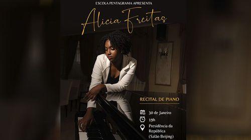 Pianista Alicia Freitas apresenta recital de piano na Presidência da República