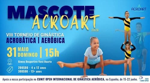 Praia acolhe VIII Torneio “Mascote Acroart” com participação de 60 ginastas