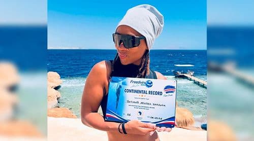 Tatiana Mendes estabelece novo recorde africano de "freediving" ao atingir 81 metros de profundidade no Egipto