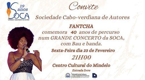 São Vicente: Soca associa comemoração de aniversário com 40 anos de carreira da cantora Fantcha