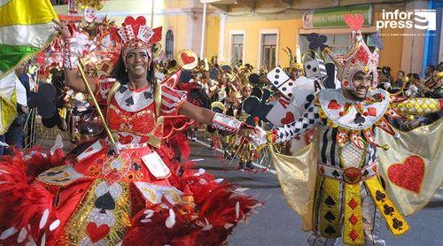 Carnaval/São Vicente: Grupos oficiais protagonizam desfiles de exuberância e sumptuosidade