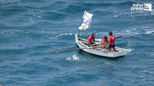 São Filipe: Trio comandado por Paulo vence regata de bote no percurso Vale dos Cavaleiros - Fonte Bila