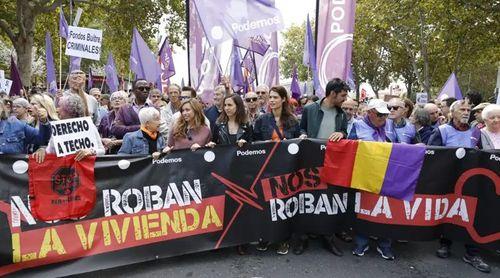 Manifestação pela redução das rendas leva milhares às ruas de Madrid