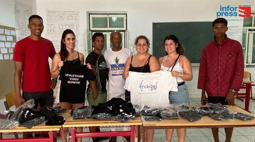 Porto Novo/Atletismo: Escola Junzim de Liza recebe material desportivo da congénere At Athletisme Viseu Geneve